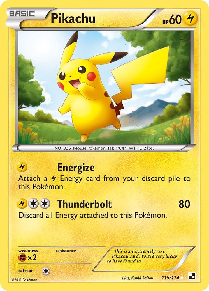 Pikachu, Black and White 115/114