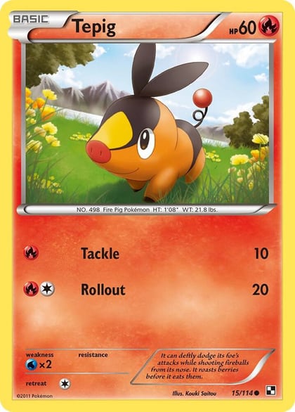Tepig (15), Black and White 15/114