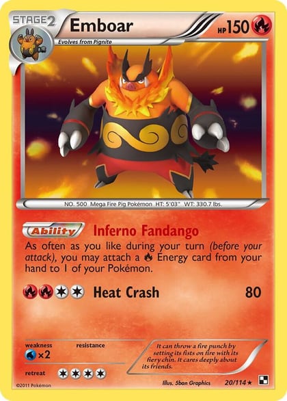 Emboar (20), Black and White 20/114