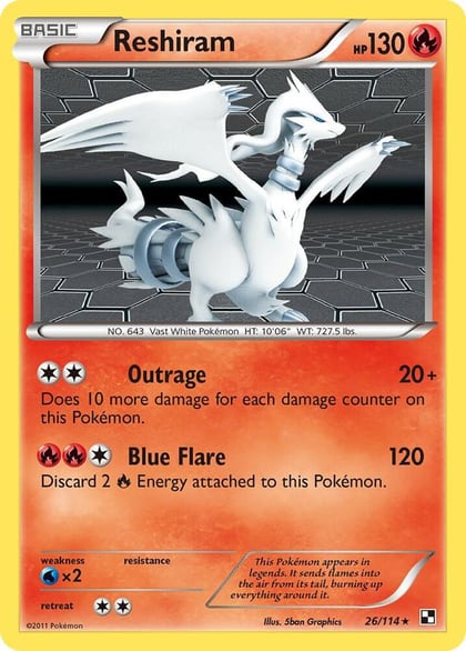 Reshiram, Black and White 26/114