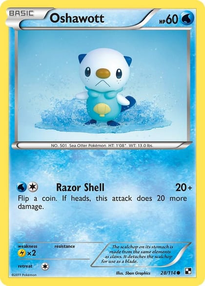 Oshawott (28), Black and White 28/114