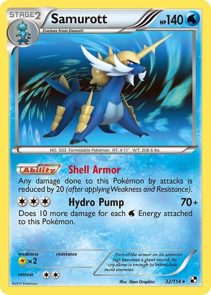 Samurott (32), Black and White 32/114