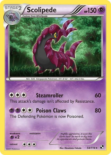 Scolipede, Black and White 54/114