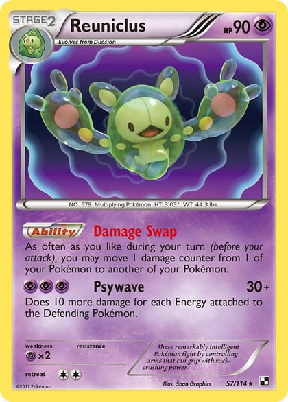 Reuniclus, Black and White 57/114