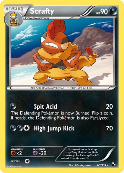 Scrafty, Black and White 69/114