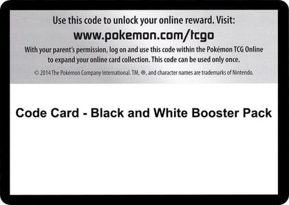 Code Card - Black and White Booster Pack, Black and White P280521