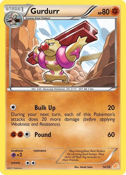 Gurdurr, BW Trainer Kit: Excadrill & Zoroark 14/30