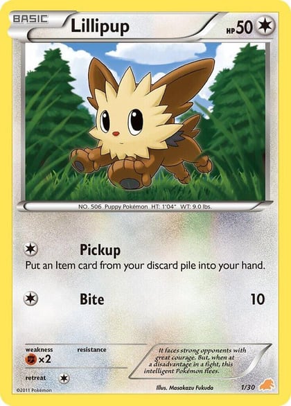 Lillipup (#1), BW Trainer Kit: Excadrill & Zoroark 1/30