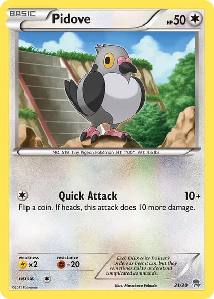 Pidove (#21), BW Trainer Kit: Excadrill & Zoroark 21/30