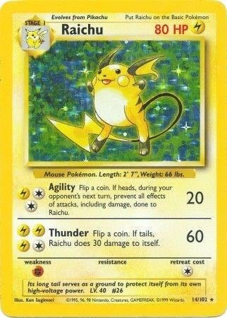 Raichu, Base Set 014/102