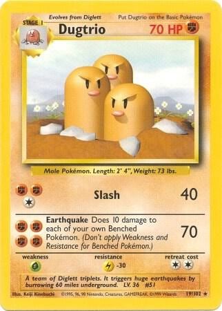 Dugtrio, Base Set 019/102