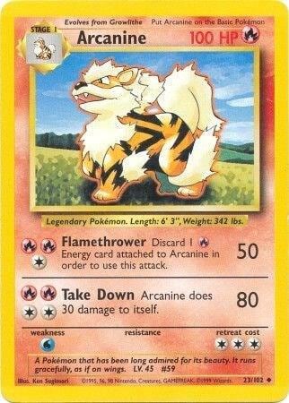 Arcanine, Base Set 023/102