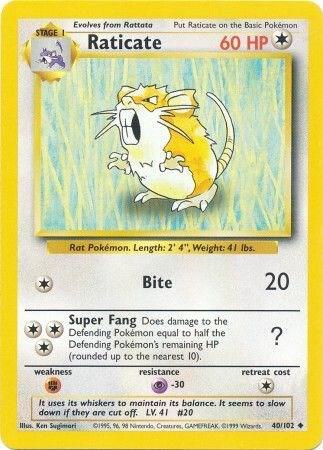 Raticate, Base Set 040/102