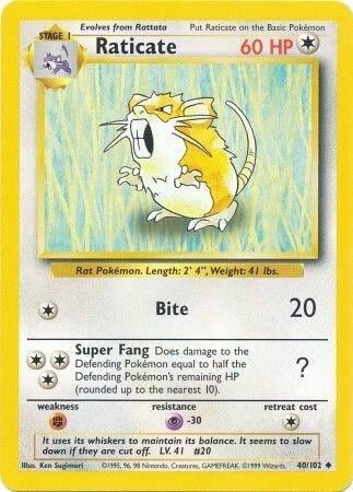 Raticate, Base Set 040/102
