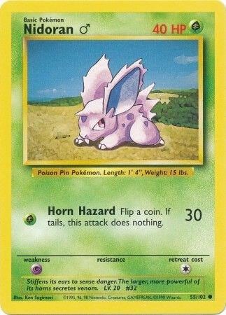 Nidoran M, Base Set 055/102