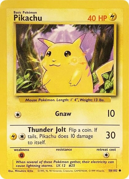 Pikachu, Base Set 058/102