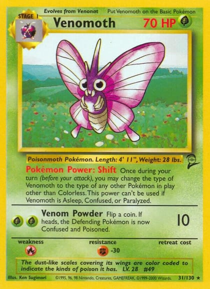 Venomoth, Base Set 2 031/130
