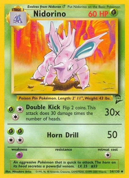 Nidorino, Base Set 2 054/130