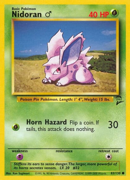 Nidoran M, Base Set 2 083/130