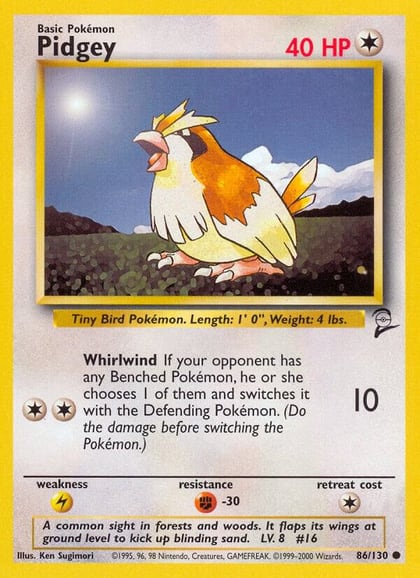 Pidgey, Base Set 2 086/130