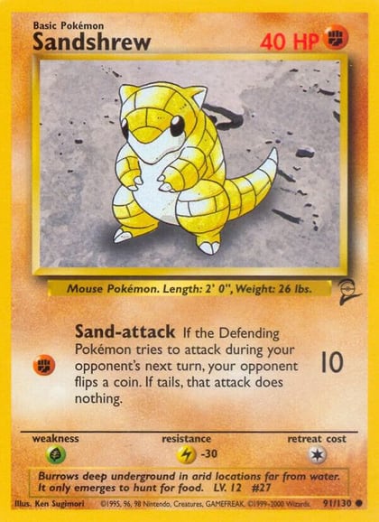 Sandshrew, Base Set 2 091/130