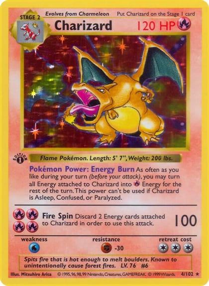 Charizard, Base Set (Shadowless) 004/102