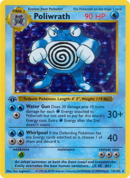 Poliwrath, Base Set (Shadowless) 013/102