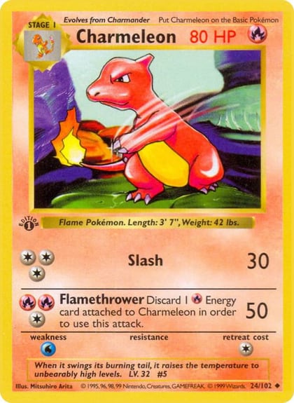 Charmeleon, Base Set (Shadowless) 024/102