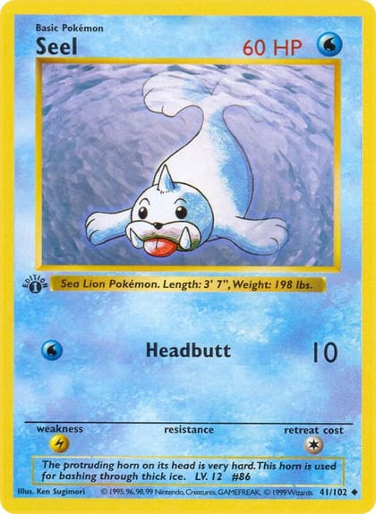 Seel, Base Set (Shadowless) 041/102