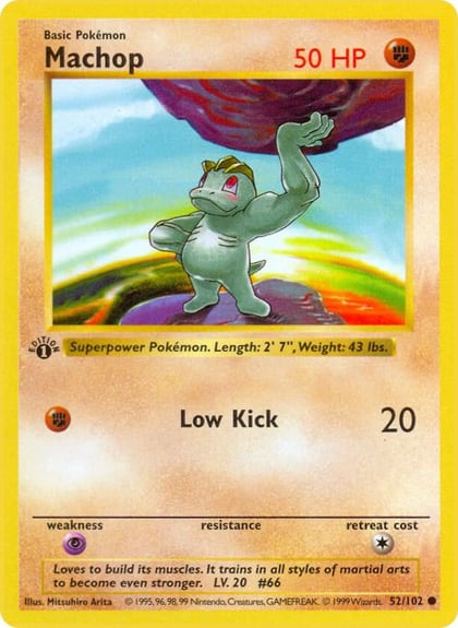 Machop, Base Set (Shadowless) 052/102