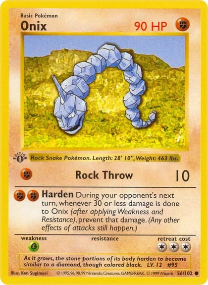 Onix, Base Set (Shadowless) 056/102