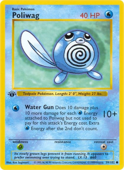 Poliwag, Base Set (Shadowless) 059/102
