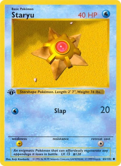 Staryu, Base Set (Shadowless) 065/102