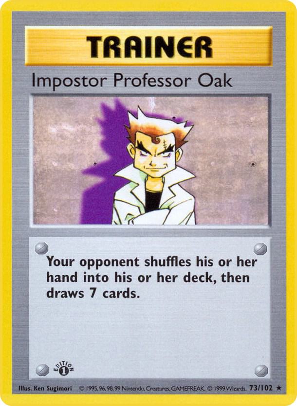 Impostor Professor Oak, Base Set (Shadowless) 073/102