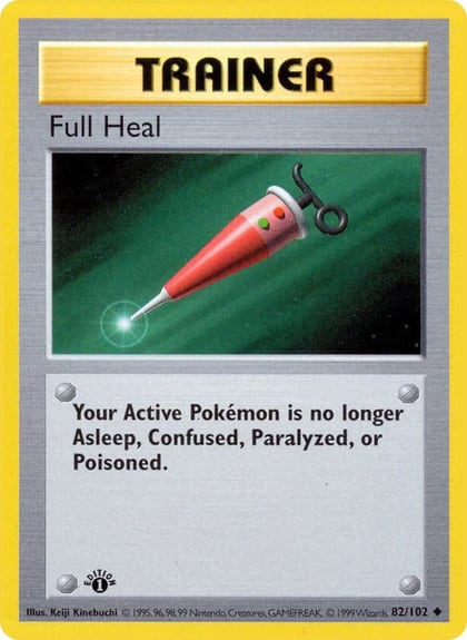 Full Heal, Base Set (Shadowless) 082/102