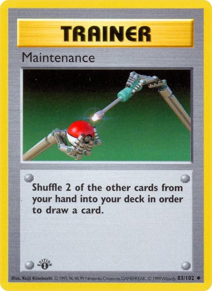 Maintenance, Base Set (Shadowless) 083/102