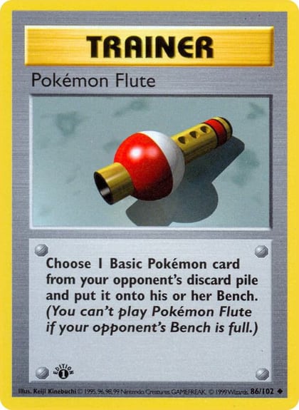 Pokemon Flute, Base Set (Shadowless) 086/102