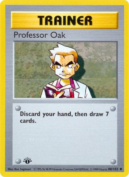 Professor Oak, Base Set (Shadowless) 088/102
