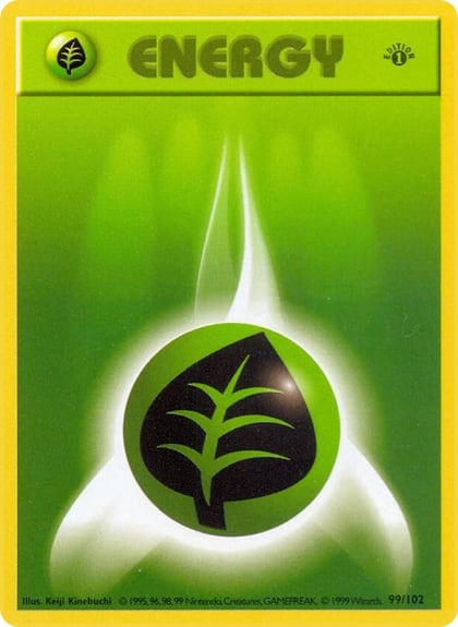 Grass Energy, Base Set (Shadowless) 099/102