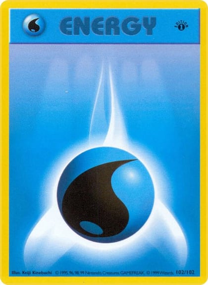 Water Energy, Base Set (Shadowless) 102/102