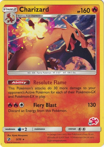 Charizard - 3/70 (#39 Charizard Stamped), Battle Academy 003/070