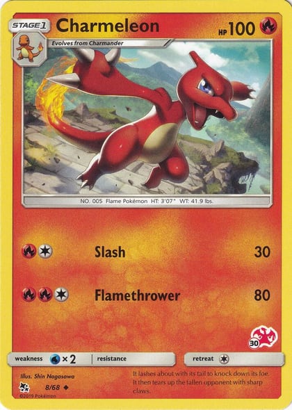 Charmeleon - 8/68 (#30 Charizard Stamped), Battle Academy 008/068