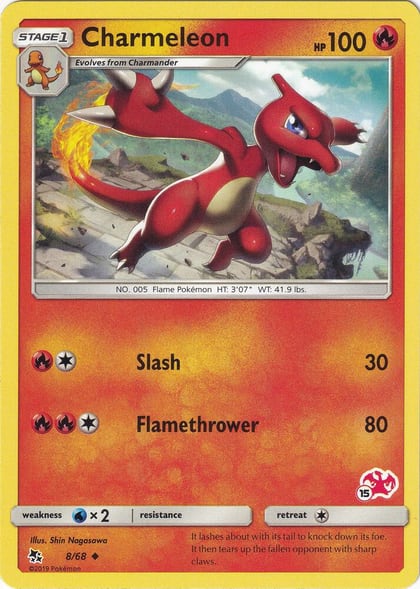 Charmeleon - 8/68 (#15 Charizard Stamped), Battle Academy 008/068