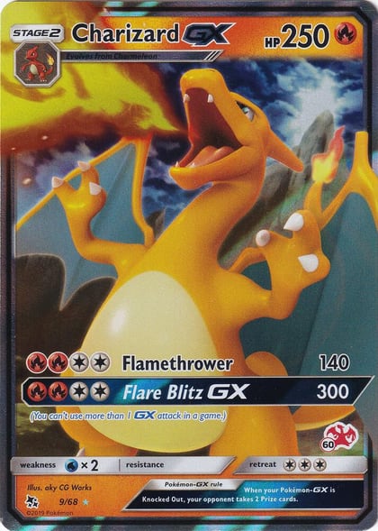 Charizard GX - 9/68 (#60 Charizard Stamped), Battle Academy 009/068