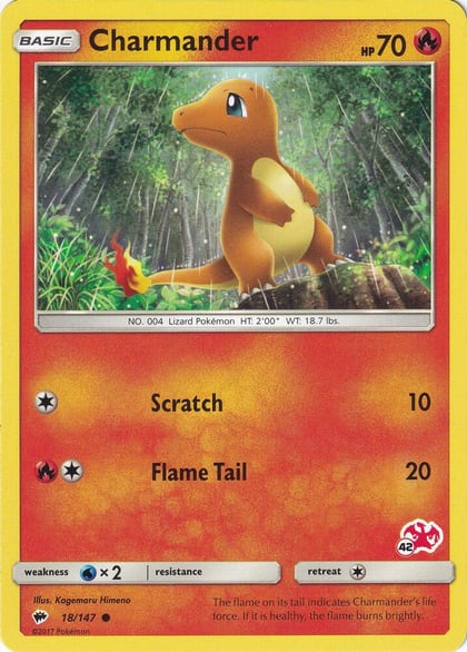 Charmander - 18/147 (#42 Charizard Stamped), Battle Academy 018/147