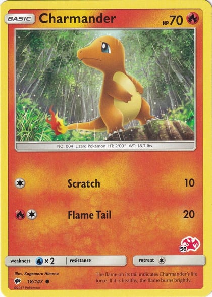 Charmander - 18/147 (#56 Charizard Stamped), Battle Academy 018/147