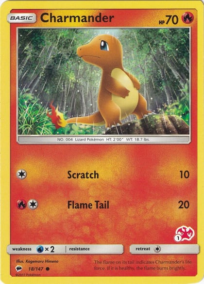 Charmander - 18/147 (#1 Charizard Stamped), Battle Academy 018/147