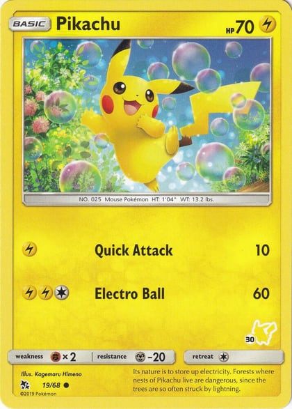 Pikachu - 19/68 (#30 Pikachu Stamped), Battle Academy 019/068