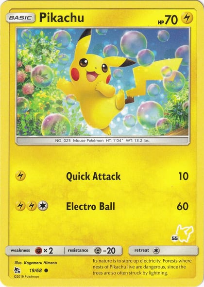 Pikachu - 19/68 (#55 Pikachu Stamped), Battle Academy 019/068