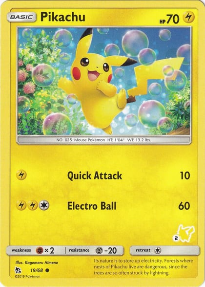 Pikachu - 19/68 (#2 Pikachu Stamped), Battle Academy 019/068